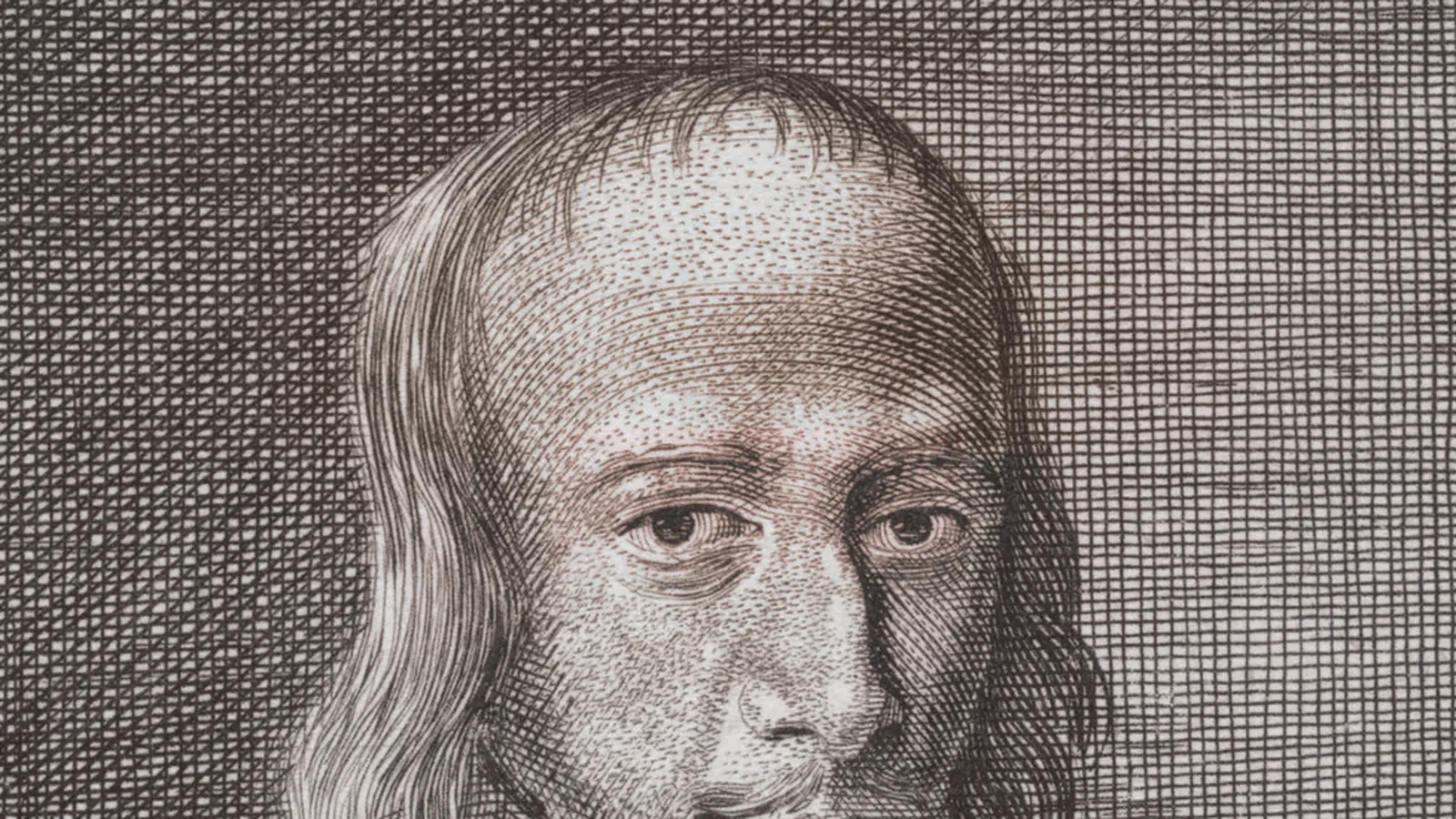 Kupferstich-Porträt Jakob Böhmes, digital koloriert
