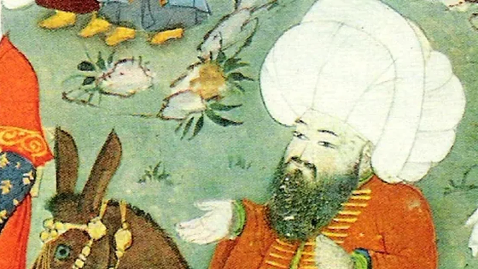 Mogulminiatur zur Verehrung eines Sufi-Scheichs